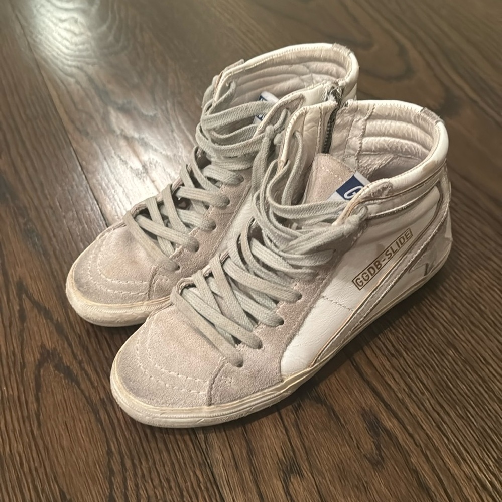 Authentic Golden Goose GGDB SLIDE White & Grey